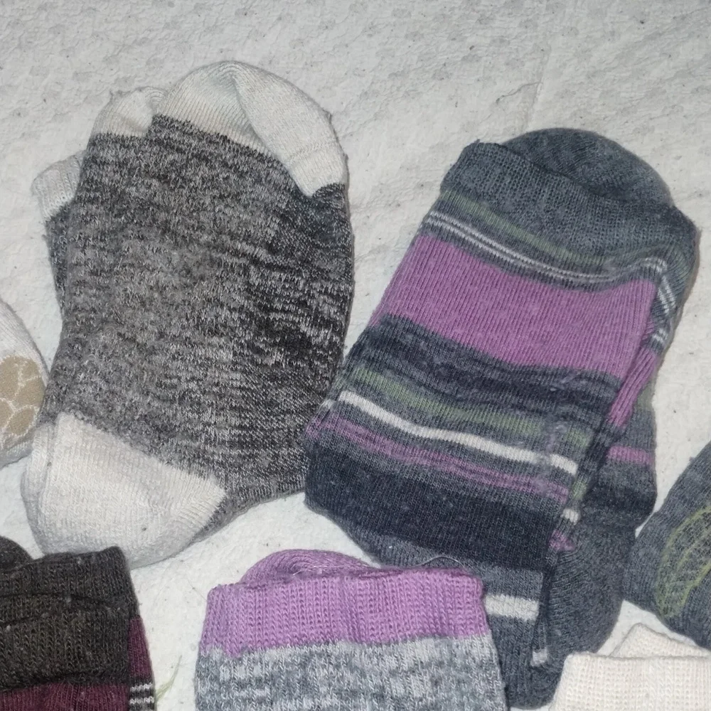 Lot of 11 patterned boot socks
